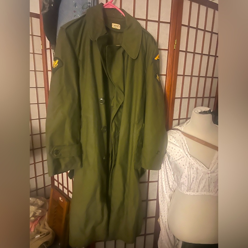 Men's Green Military Style Coat